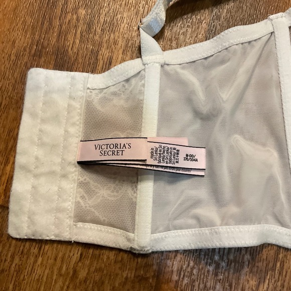 Victoria's Secret Dream Angels White Lace Corset Top Medium Womens Hook Loop‎ - Picture 8 of 9